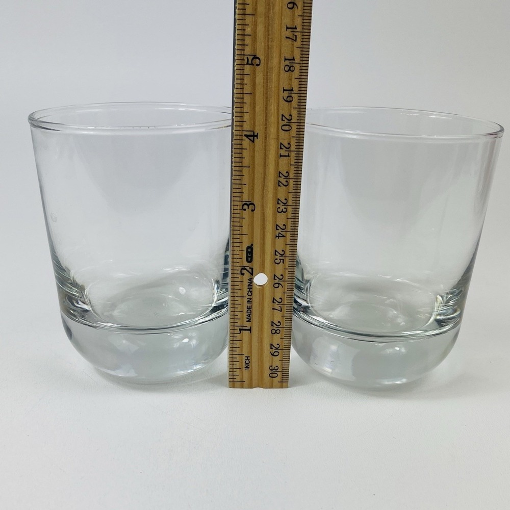 2 Thick Heavy Rounded Base Libbey Rocks Glasses Used - Picture 5 of 5